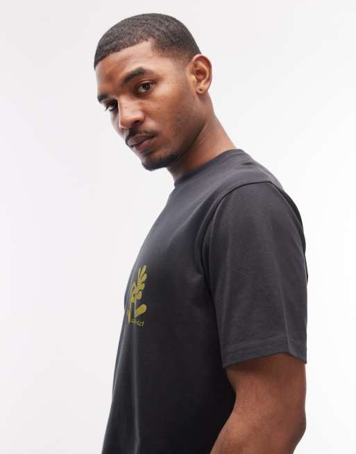 Gramicci running man short sleeve tee with back graphic in black, 4 of 5