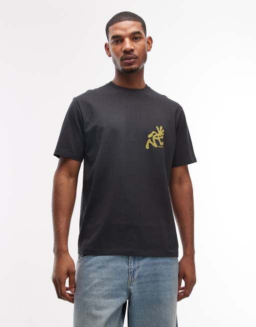Gramicci – Running Man – Svart t-shirt med korta ärmar och tryck baktill, 3 av 5