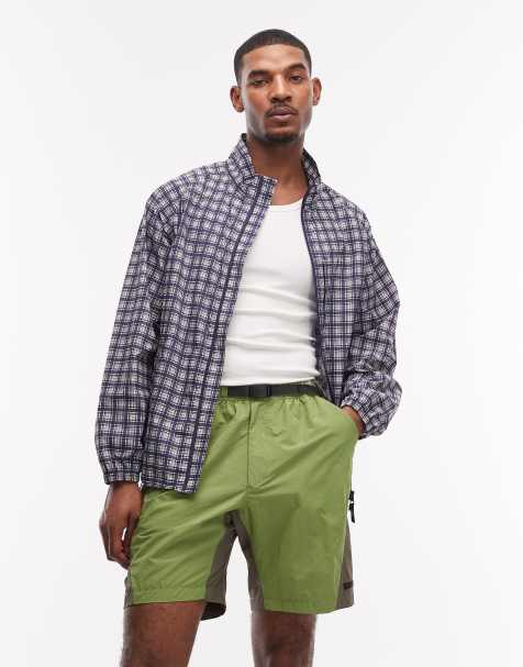 Gramicci – Schmal geschnittene Shorts aus Nylon in Jadegrün mit Blockfarbendesign - view 1