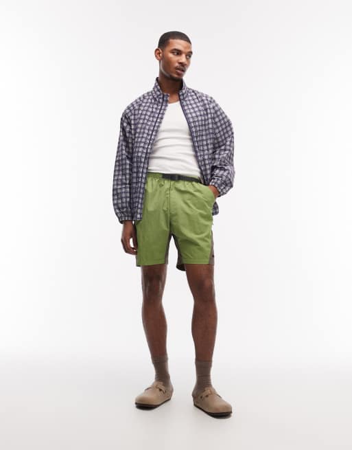 Gramicci – Schmal geschnittene Shorts aus Nylon in Jadegrün mit Blockfarbendesign, 2 von 5