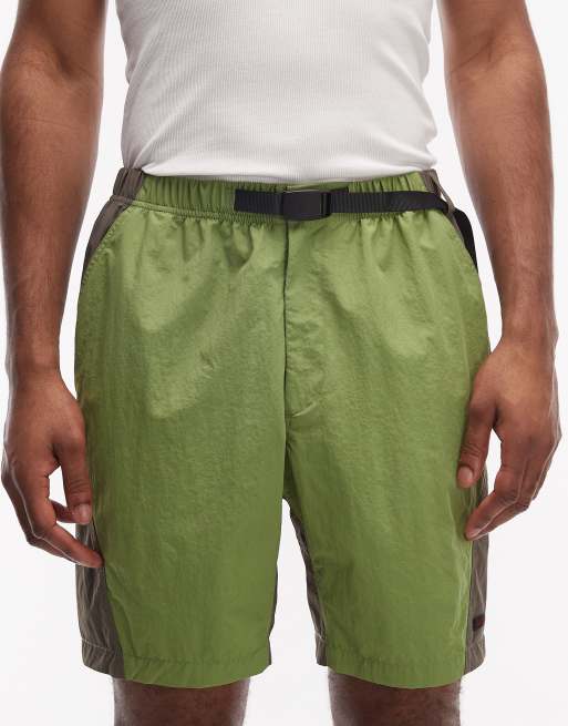 Gramicci - Slim-fit short van nylon met kleurvlakken in jadegroen, 4 van 5
