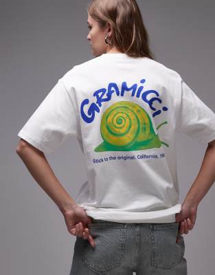 [Gramicci] Gramicci snail graphic t-shirt in white S White