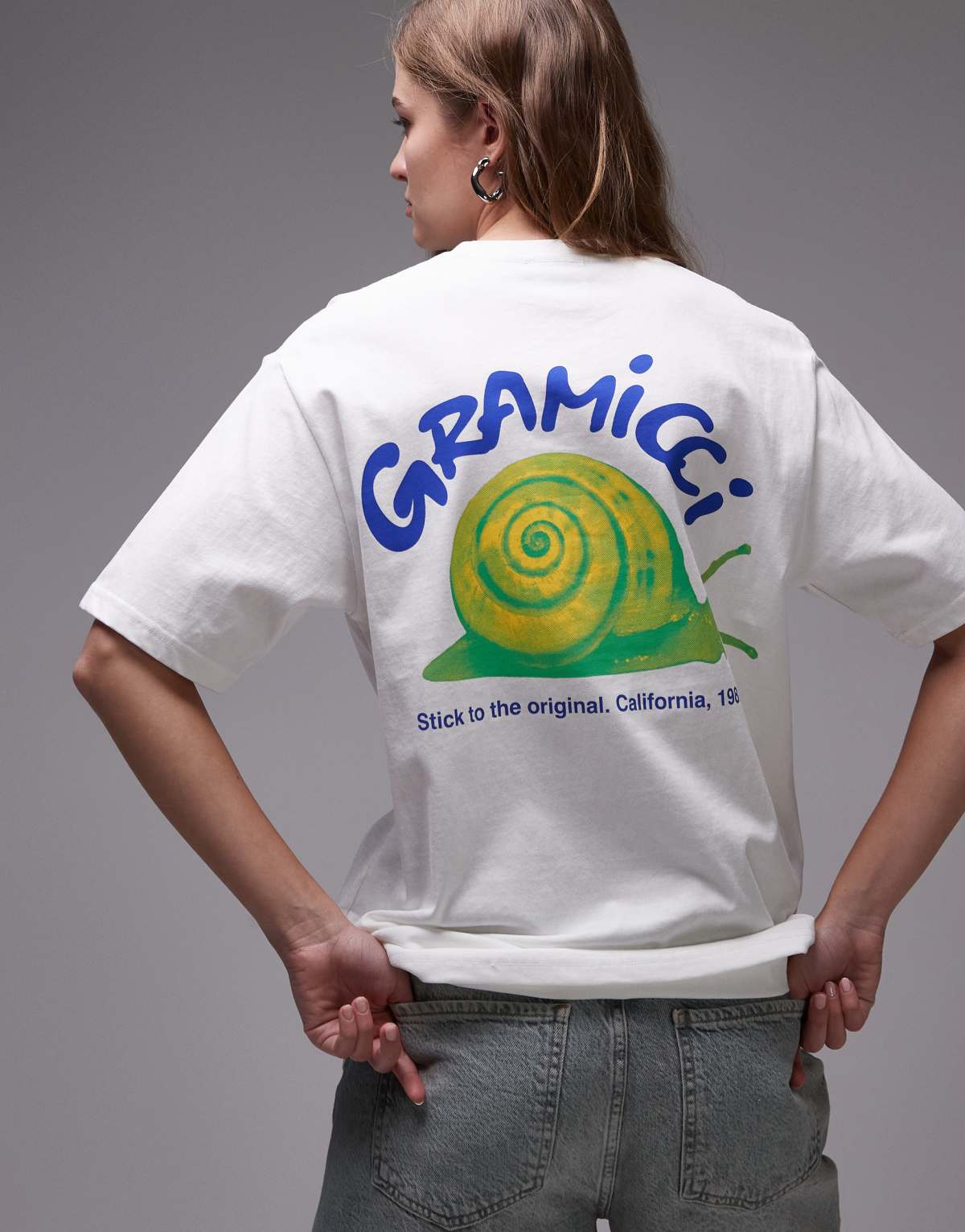 Gramicci snail graphic t-shirt in white