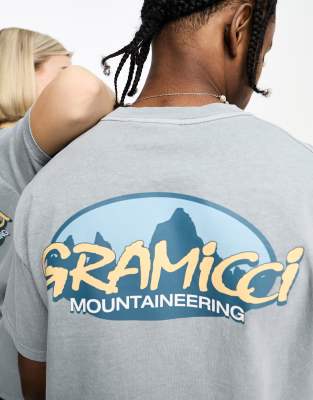 Gramicci Gramicci summit backprint t-shirt in grey