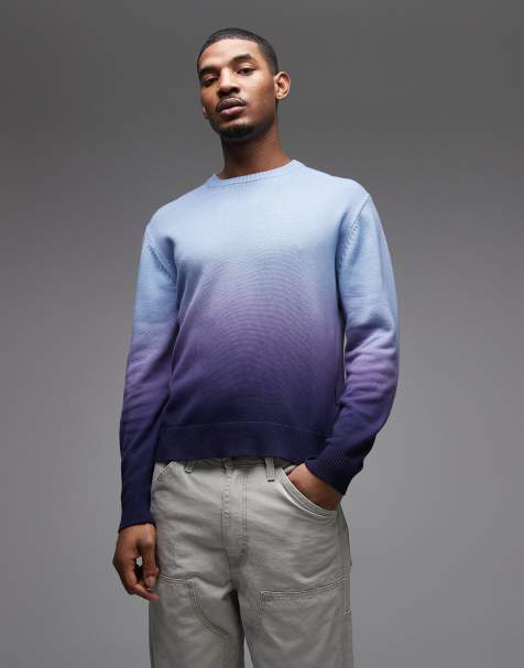 Gramicci sun fade knitted sweater in night purple - view 1