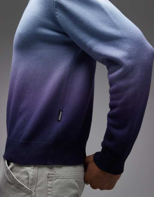 Gramicci sun fade knitted sweater in night purple , 5 of 5