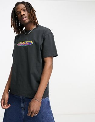 Gramicci oval t-shirt in black - ASOS Price Checker