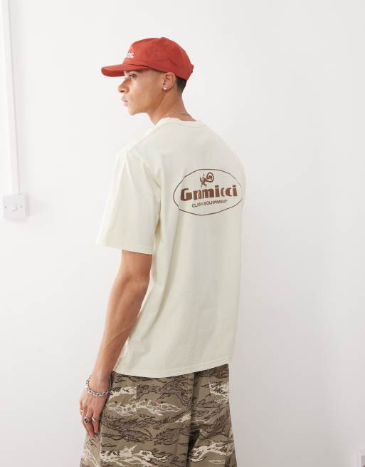 Gramicci – T-Shirt in Natur mit „Climbing Equipment“-Grafikprint, 3 von 4