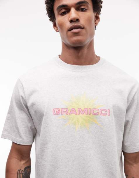 Gramicci T-shirt med grafisk print i gråmeleret - view 1