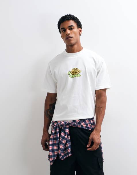 Gramicci t-shirt med sköldpaddsgrafik och kort ärm i vitt - view 1