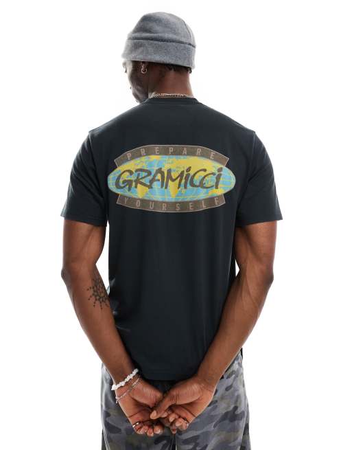 Gramicci - T-shirt met grafische Prepare Yourself-print in vintage zwart
