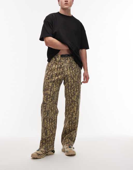 Gramicci - Taos - Pantalon droit en toile à motif - Kaki, 2 de 5