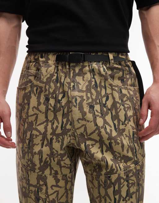 Gramicci - Taos - Pantalon droit en toile à motif - Kaki, 4 de 5