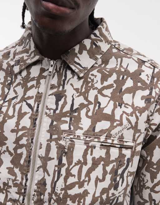 Gramicci taos patterned canvas jacket in grey reed (part of a set), 3 of 5