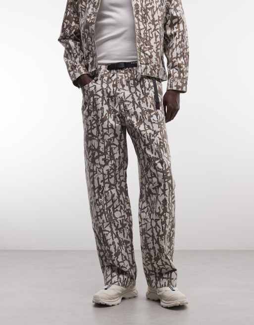 Gramicci taos patterned canvas pants in grey reed (part of a set), 2 of 5