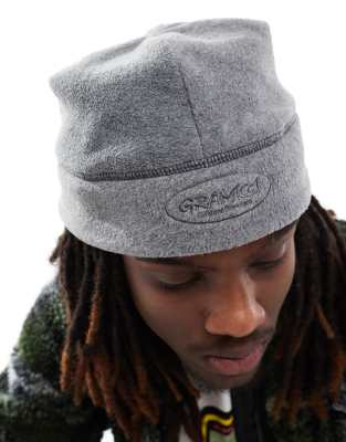 thermal beanie in heather gray