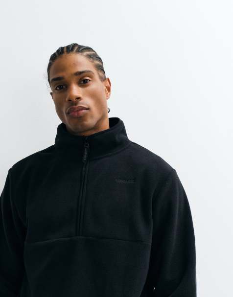 Gramicci thermal fleece quarter zip sweatshirt in black - view 1