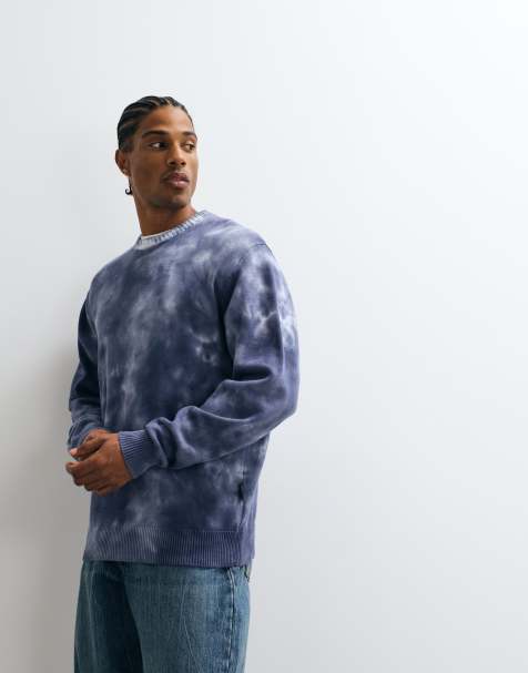 Gramicci tie dye knitted jumper in blue - view 1