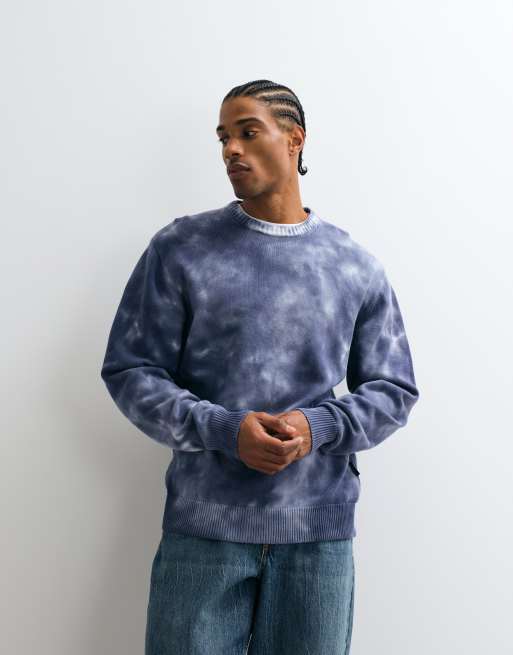 Gramicci tie dye knitted sweatshirt in blue, 5 of 5