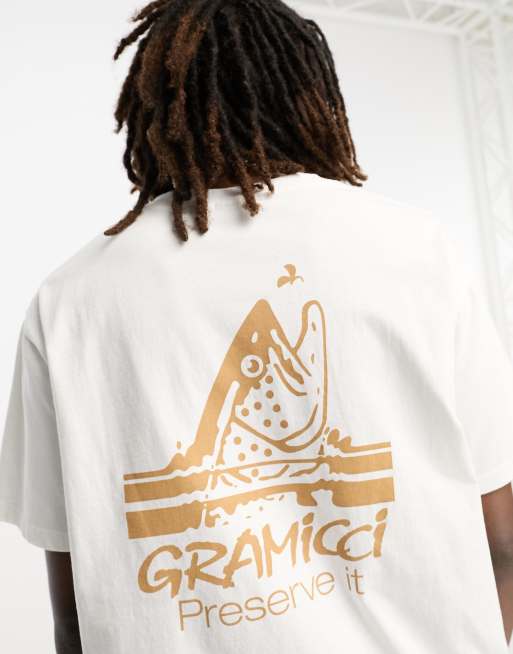 Gramicci - Trout - T-shirt in wit