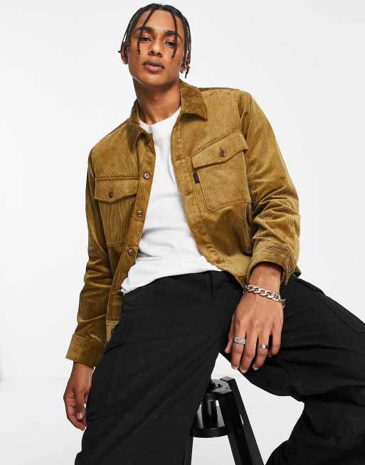 Gramicci - Truckerjack van corduroy in bruin