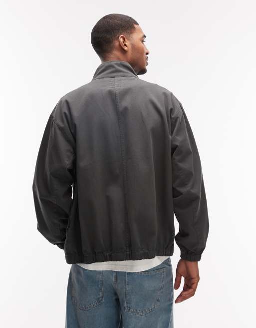 Gramicci twill around harrington jacket in smoke grey, 3 of 5