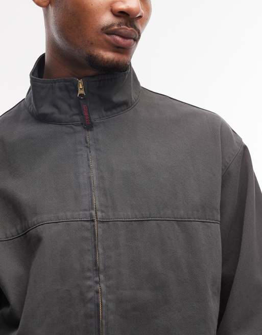 Gramicci twill around harrington jacket in smoke grey, 5 of 5