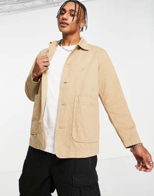 Gramicci twill utility jacket in tan