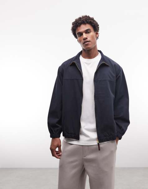 Gramicci twill zip up jacket in navy  - view 1