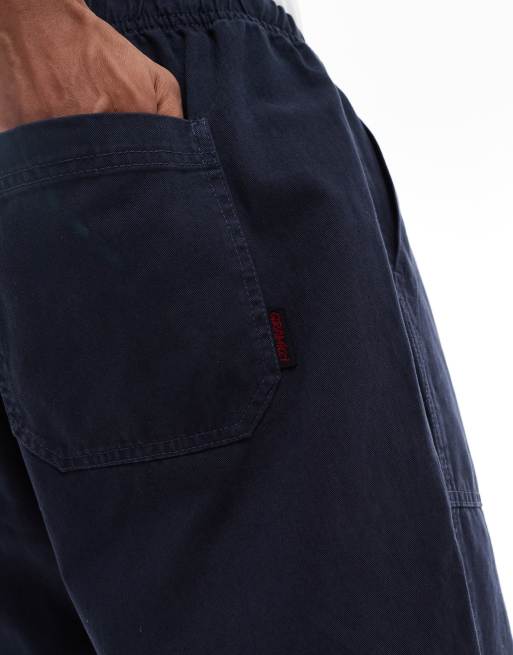 Gramicci unisex cotton loose tapered ridge pants in navy, 5 of 5