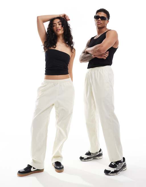 Gramicci – Unisex-Schlupfhose aus gebürsteter Baumwolle in Cremeweiß