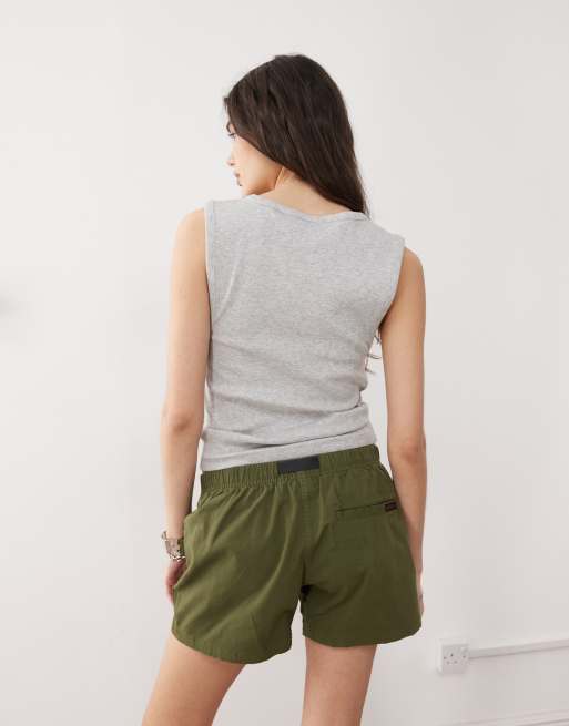 Gramicci very short shorts in green, 4 of 5