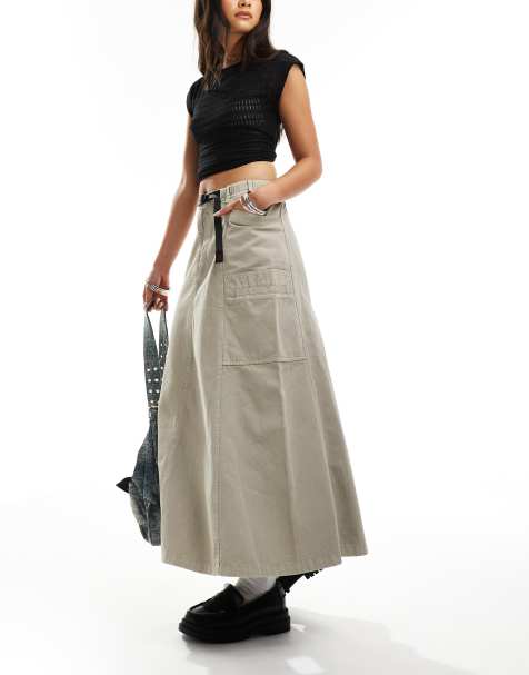 Gramicci Voyager midi skirt in pigment oat - view 1