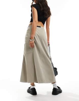 Gramicci Voyager Midi Skirt In Gray
