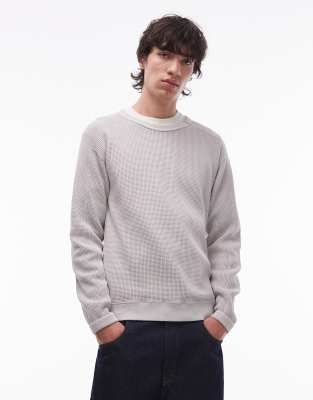 Gramicci Waffle Knit Sweatshirt In Gray