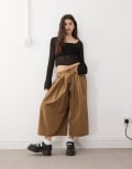 [Gramicci] Gramicci wide leg shorts in brown S Brown