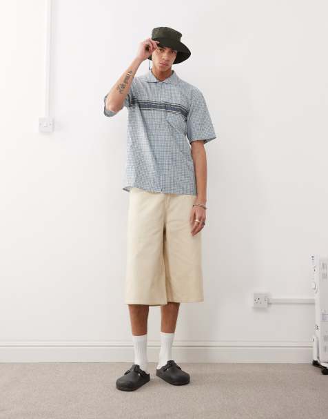 Gramicci zip up wave shirt in blue - view 1