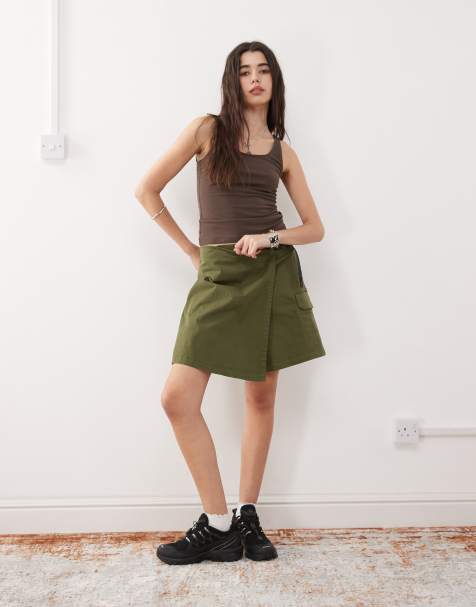 Gramici G skort in olive green - view 1