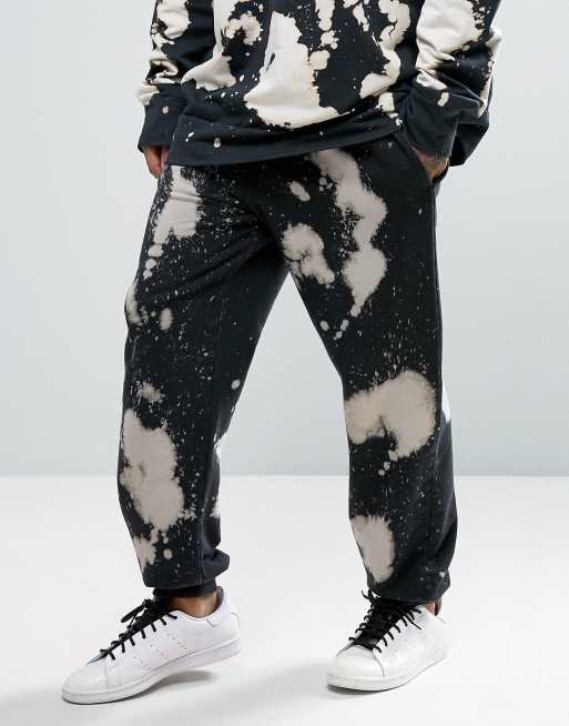 Granted Cuffed Sweatpants In Bleach Effect ASOS