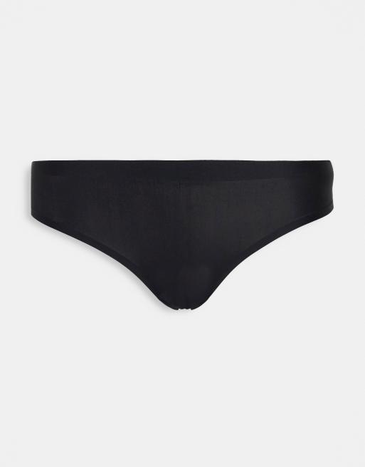 Green Treat - Confezione da tre perizomi senza cuciture blu navy, nero e beige, 3 di 4