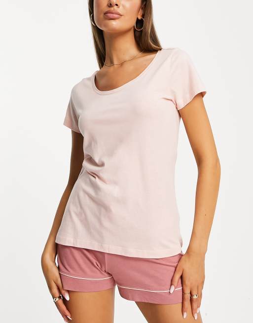 Green Treat - Korte pyjamaset in roze, 3 van 4