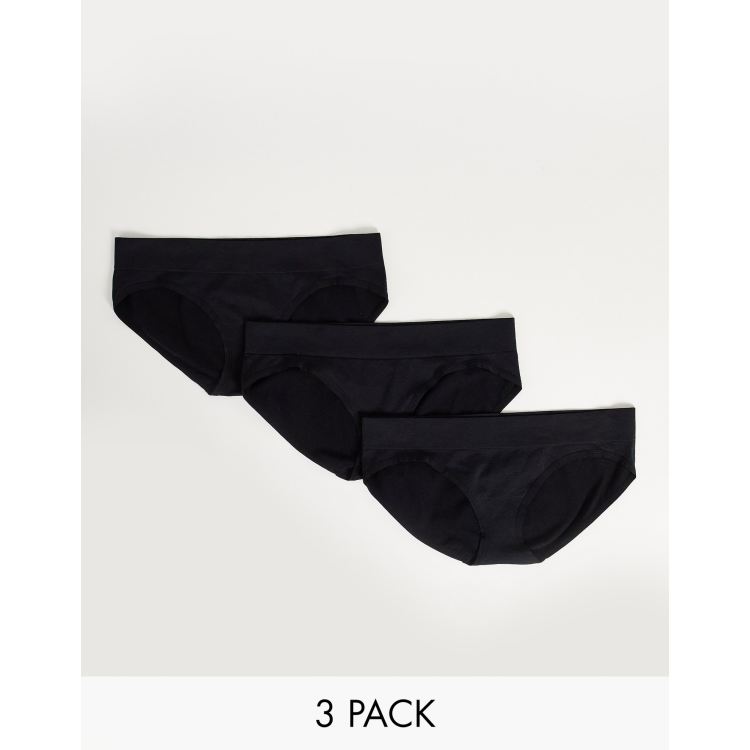 Greentreat 3 pack seam free brief in black