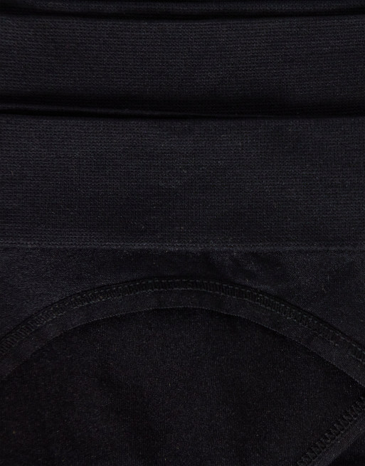 Greentreat 3 pack seam free brief in black, 4 of 4