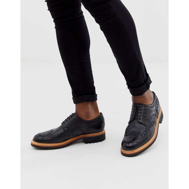 Grenson archie black hot sale brogues