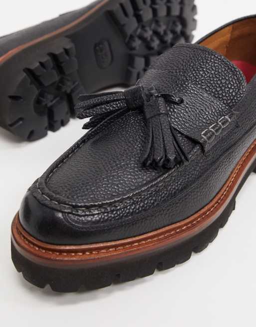 Grenson Booker Mocassins en cuir pleine fleur Noir ASOS