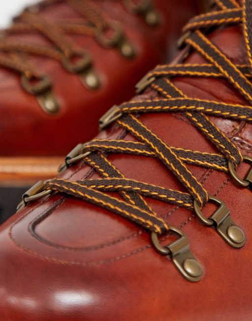 Grenson brady hiker boots in tan leather