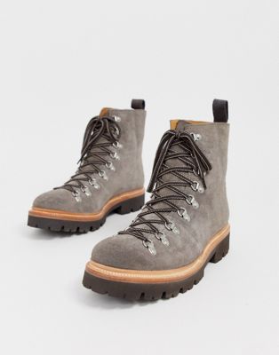 Grenson brady hiker boots in taupe suede | ASOS
