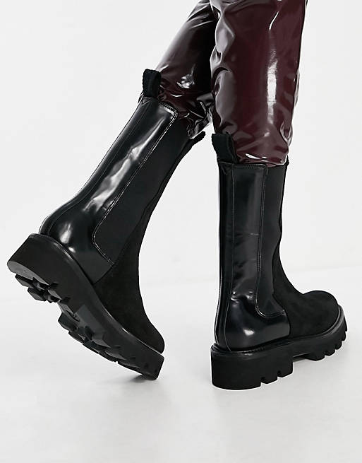 Grenson Doris chelsea calf boot in black