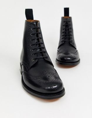 leather brogue ankle boots