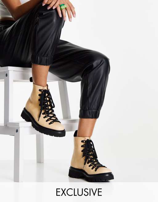 Grenson Exclusive Nanette leather hiker boot in camel